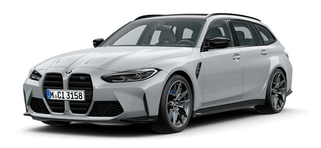 BMW M3 Touring grey rental car animation