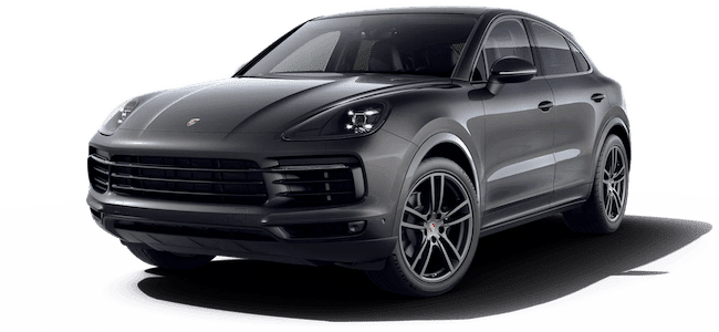 Porsche Cayenne coupe gray car rental animation