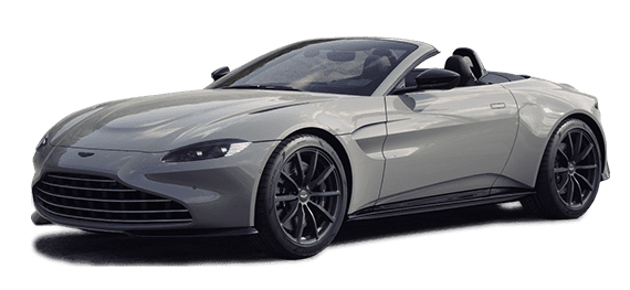 Aston Martin Vantage roadster gray car rental animation
