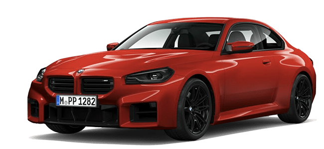 BMW M2 in red car rental animation