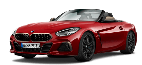 BMW Z4 red rental car animation