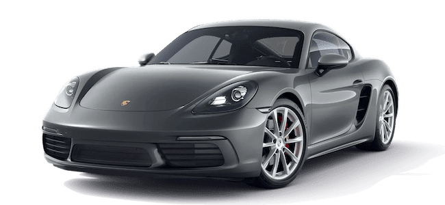 Porsche Cayman S rental car agategrey animation